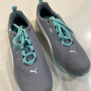 Puma Gray and Teal Women Golf Shoes